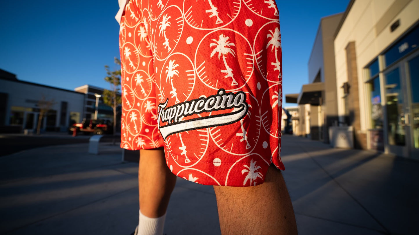 Red Trapp Flex Mesh Shorts