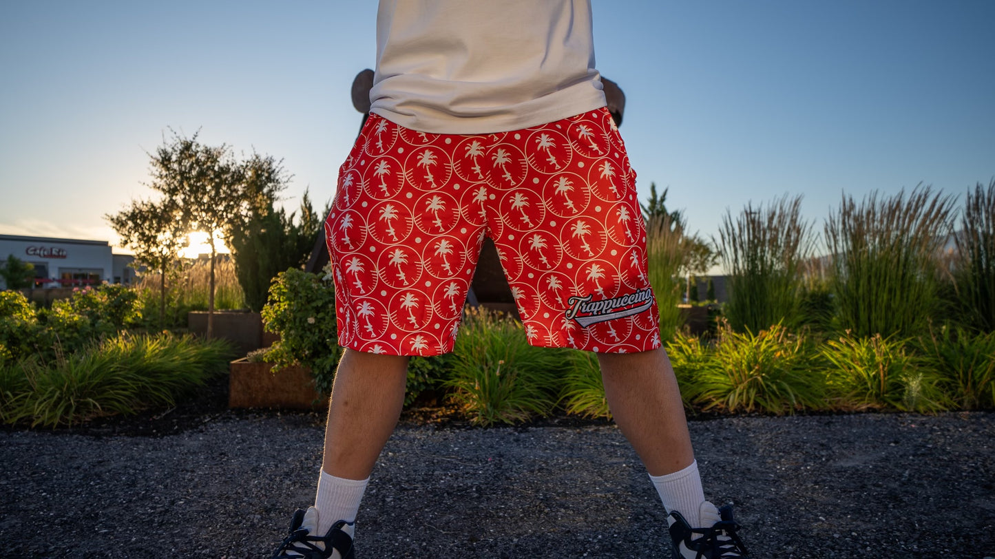 Red Trapp Flex Mesh Shorts